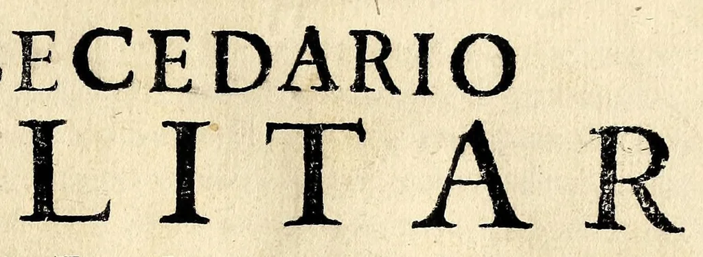 An illustration from Abecedario militar : do que o soldado deve fazer te chegar a ser capitaõ, & sargentomór: & pera cada hu[m] delles insolidum & todos juntos saberem a obrigaçaõ de seus cargos, & o modo que teraõ em formar companhias, batalhões, & esquadrões de menor, ou mayor numero de soldados, & como se desfaraõ, & se tirarà a raiz quadra pera os saber formar, & outras cousas curiosas que os affeiçoados a esta arte folgaraõ de saber. Diuidido em dous volumes., 1631, leaf 7
