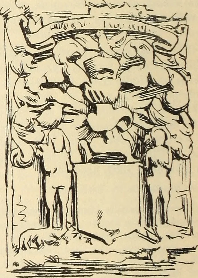 An illustration from Aberdeenshire epitaphs and inscriptions : with historical, biographical, genealogical, and antiquarian notes / by John A. Henderson, 1907, leaf 89