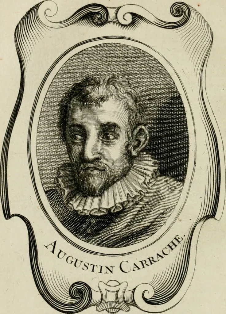 An illustration from Abrégé de la vie des plus fameux peintres, avec leurs portraits gravés en taille-douce, les indications de leurs principaux ouvrages, quelques réflexions sur leurs caractères, et la maniere de connoître les desseins et les tableaux des grands maîtres, 1762, leaf 83