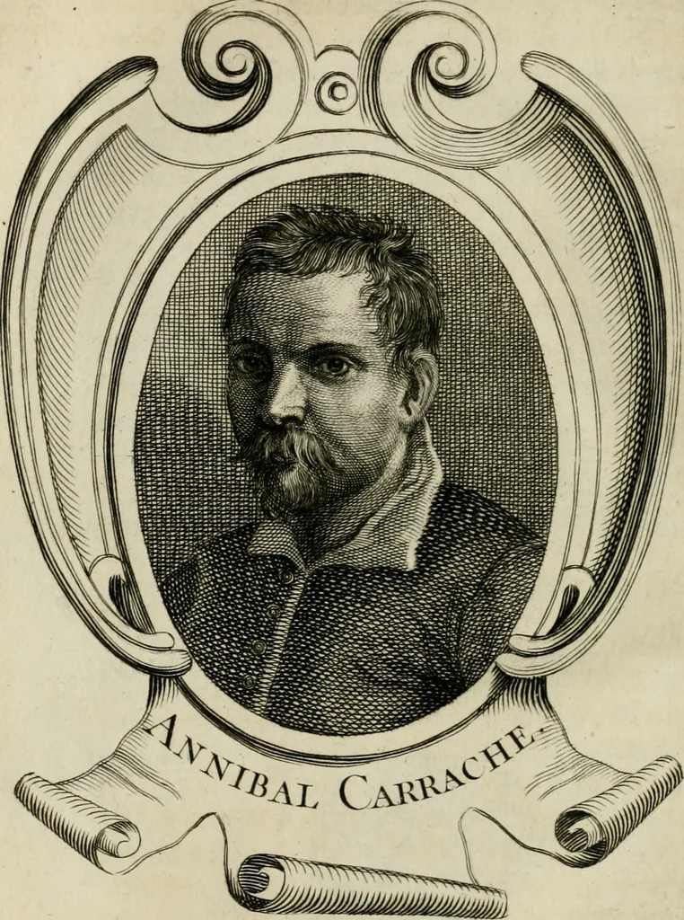 An illustration from Abrégé de la vie des plus fameux peintres, avec leurs portraits gravés en taille-douce, les indications de leurs principaux ouvrages, quelques réflexions sur leurs caractères, et la maniere de connoître les desseins et les tableaux des grands maîtres, 1762, leaf 95