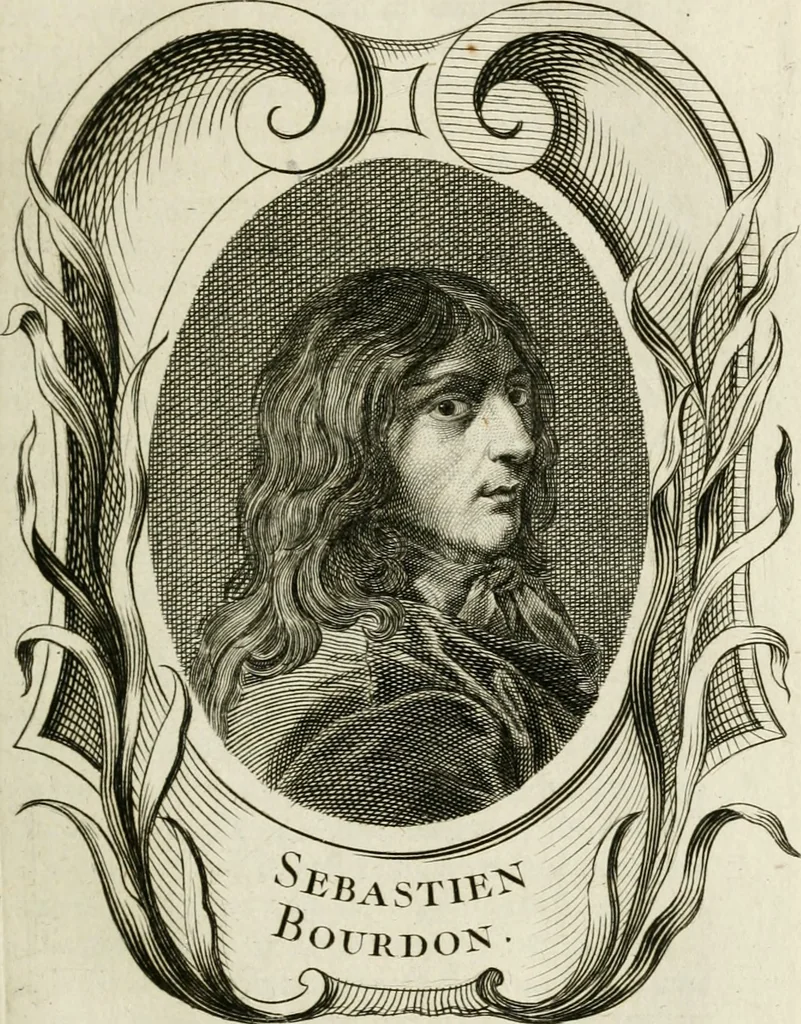 An illustration from Abrégé de la vie des plus fameux peintres, avec leurs portraits gravés en taille-douce, les indications de leurs principaux ouvrages, quelques réflexions sur leurs caractères, et la maniere de connoître les desseins et les tableaux des grands maîtres, 1762, leaf 136