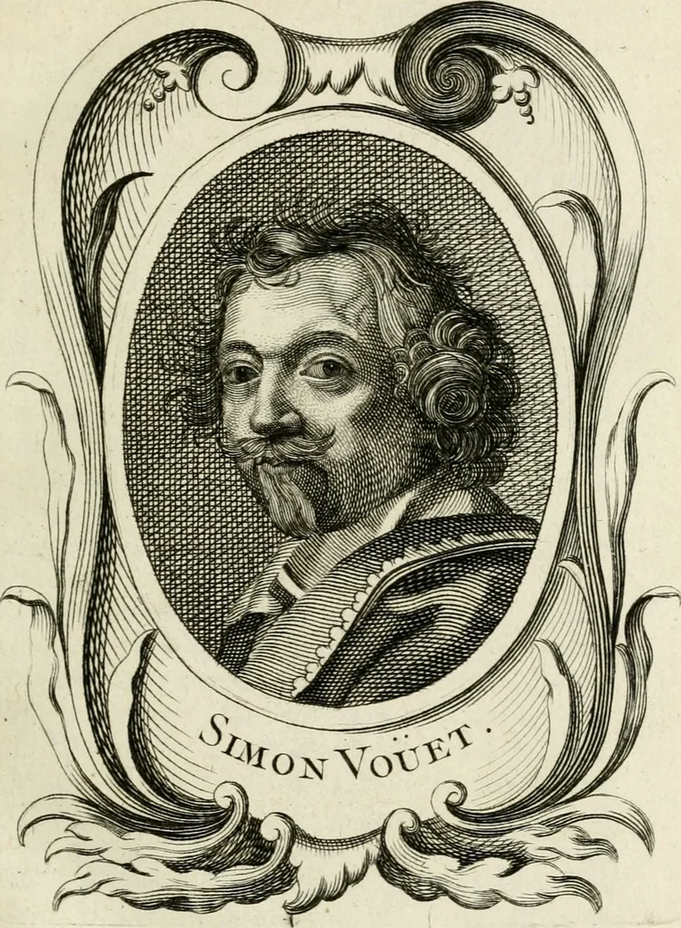 An illustration from Abrégé de la vie des plus fameux peintres, avec leurs portraits gravés en taille-douce, les indications de leurs principaux ouvrages, quelques réflexions sur leurs caractères, et la maniere de connoître les desseins et les tableaux des grands maîtres, 1762, leaf 32