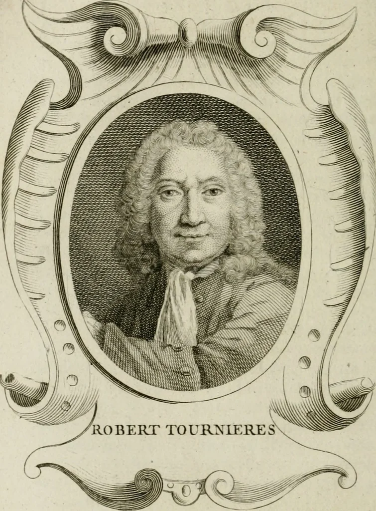 An illustration from Abrégé de la vie des plus fameux peintres, avec leurs portraits gravés en taille-douce, les indications de leurs principaux ouvrages, quelques réflexions sur leurs caractères, et la maniere de connoître les desseins et les tableaux des grands maîtres, 1762, leaf 477