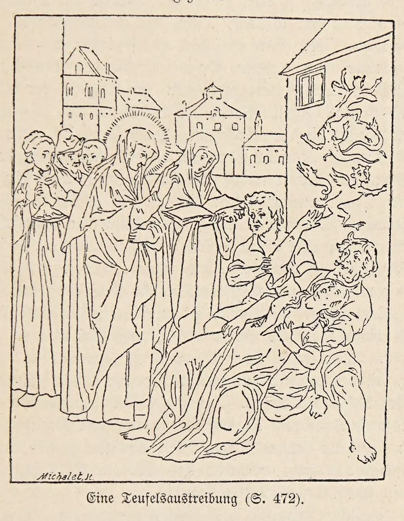 An illustration from Aberglaube und zauberei von den ältesten zeiten an bis in die gegenwart, 1898, leaf 91