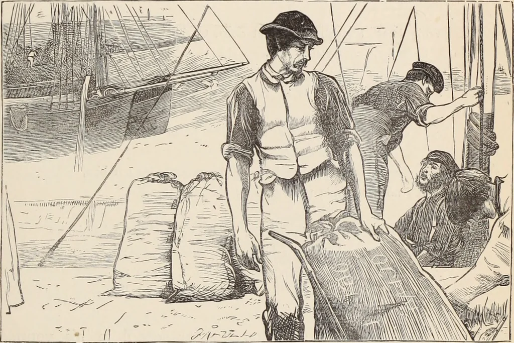 An illustration from Aboard the Mavis : it is told in this book how five boys and five girls cruise in the schooner "Mavis" about the east end of Long Island, and how, in, 1880, leaf 156
