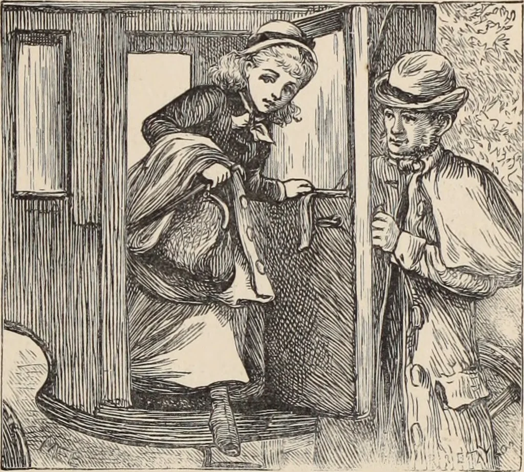 An illustration from Aboard the Mavis : it is told in this book how five boys and five girls cruise in the schooner "Mavis" about the east end of Long Island, and how, in, 1880, leaf 16