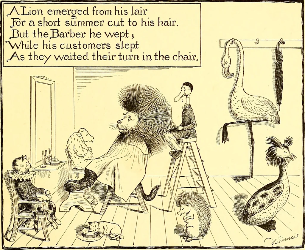 An illustration from [A book of cheerful cats and other animated animals, 1892, leaf 24