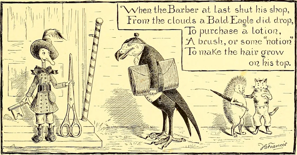 An illustration from [A book of cheerful cats and other animated animals, 1892, leaf 26