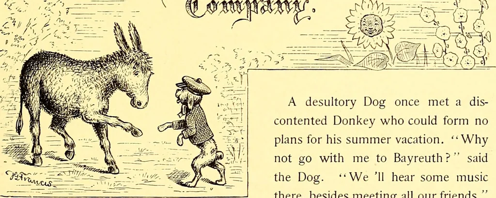 An illustration from [A book of cheerful cats and other animated animals, 1892, leaf 38