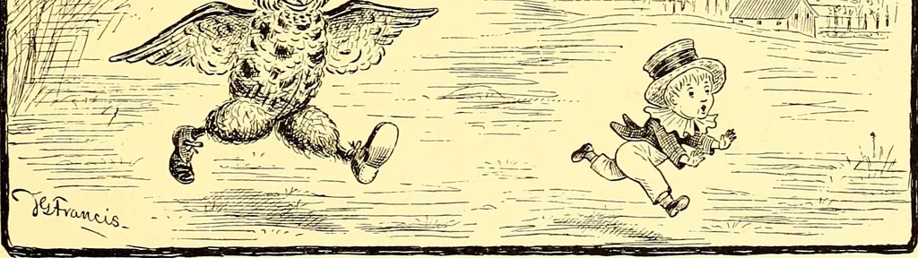 An illustration from [A book of cheerful cats and other animated animals, 1892, leaf 54