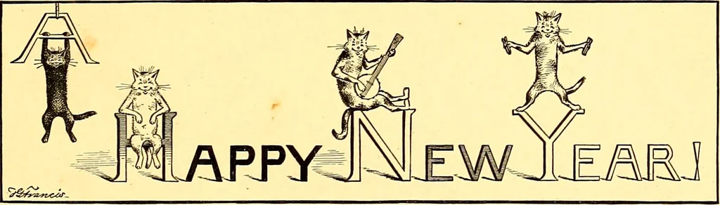 An illustration from [A book of cheerful cats and other animated animals, 1892, leaf 62