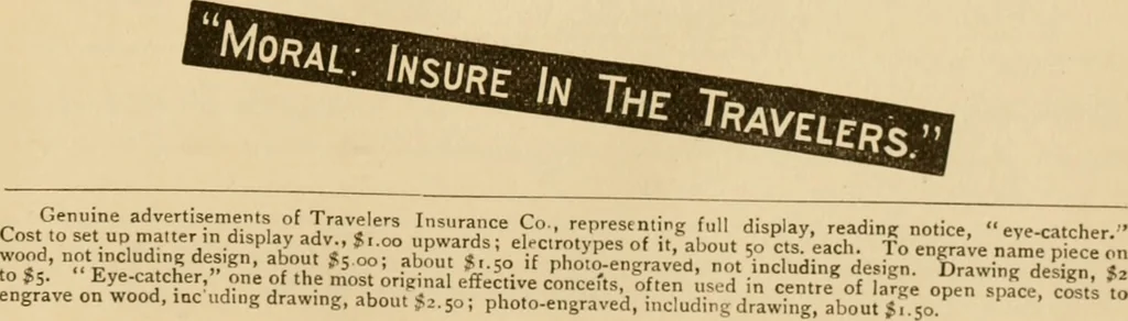 An illustration from About advertising and printing. A concise, practical, and original manual on the art of local advertising, 1889, leaf 156