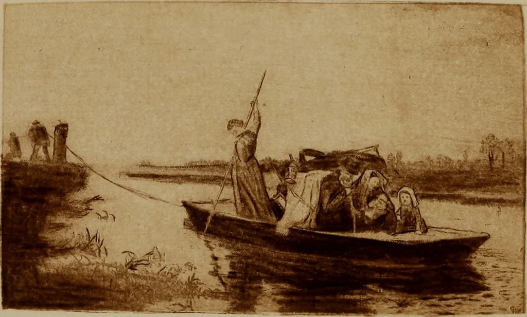 An illustration from About etching and etchers; or, Short talks about the graphic arts, artists and some of their latest productions. Illustrated, 1890, leaf 16