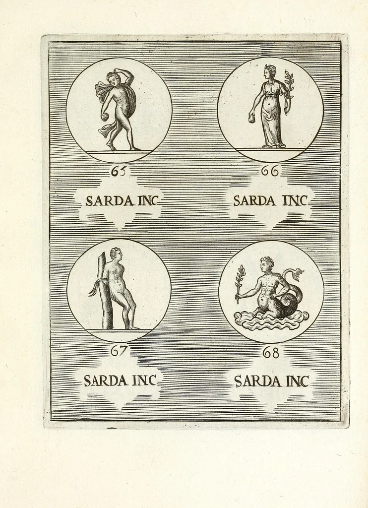 An illustration from Abrahami Gorlaei Antverpiani Dactyliotheca, seu, Annulorum sigillarium quorum apud priscos tam Graecos quam Romanos usus e ferro, aere, argento & auro promptvarivm : accesserunt variarum gemmarvm quibus antiquitas in sigillando uti solita scalptvrae, 1601, leaf 285