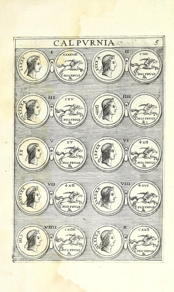 An illustration from Abrahami Gorlaei Antverpiani thesaurus numismatum Romanorum aureorum, argenteorum, aereorum ad familias eius urbis spectantium usque ad obitum Augusti : accessere eiusdem paralipomena seu typi numorum Romanorum quos a Fulvio Ursino partim non editos omnino partim non ita editos idem possidet, 1609, leaf 119