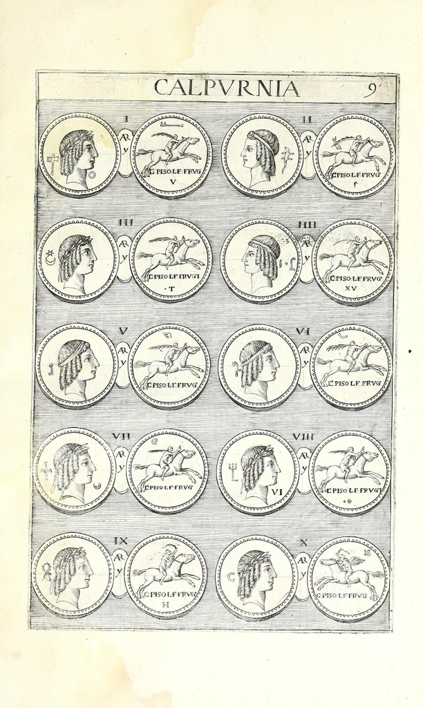 An illustration from Abrahami Gorlaei Antverpiani thesaurus numismatum Romanorum aureorum, argenteorum, aereorum ad familias eius urbis spectantium usque ad obitum Augusti : accessere eiusdem paralipomena seu typi numorum Romanorum quos a Fulvio Ursino partim non editos omnino partim non ita editos idem possidet, 1609, leaf 127