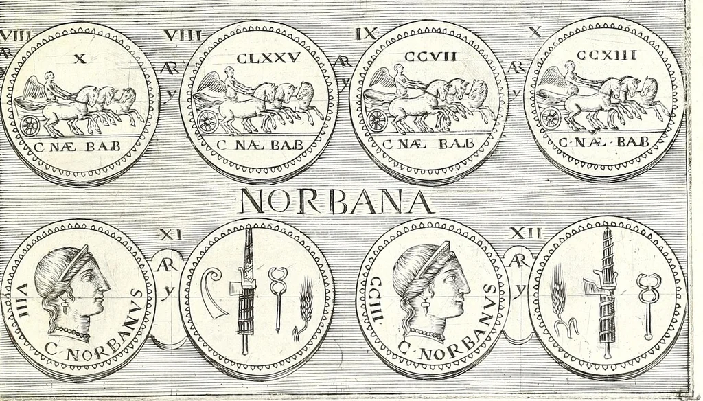 An illustration from Abrahami Gorlaei Antverpiani thesaurus numismatum Romanorum aureorum, argenteorum, aereorum ad familias eius urbis spectantium usque ad obitum Augusti : accessere eiusdem paralipomena seu typi numorum Romanorum quos a Fulvio Ursino partim non editos omnino partim non ita editos idem possidet, 1609, leaf 159