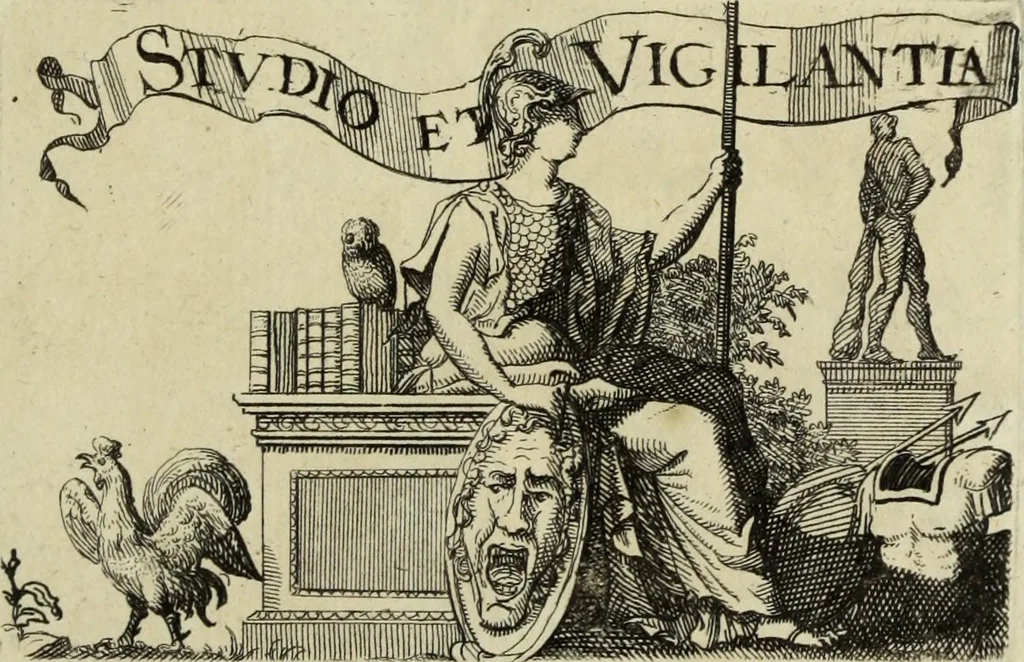 An illustration from Abrahami Gorlaei antverpiani Dactyliothecae, seu, Annulorum sigillarium quorum apud priscos tam Graecos quam Romanos usus, ex ferro, aere, argento & auro promptuarii pars prima[-secunda] : collectis aliunde & ineditis & editis annulorum figuris auctior, 1695, leaf 10