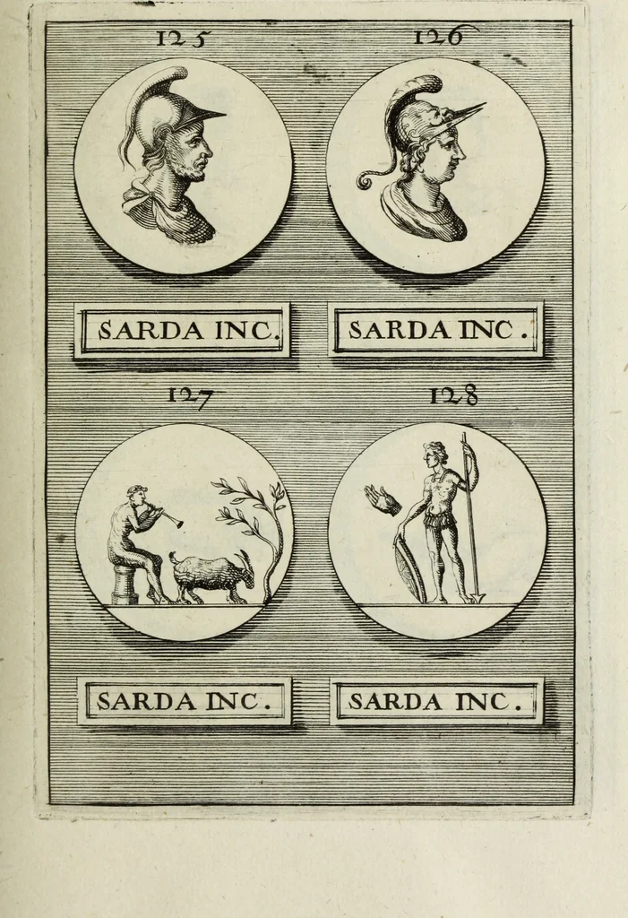 An illustration from Abrahami Gorlaei antverpiani Dactyliothecae, seu, Annulorum sigillarium quorum apud priscos tam Graecos quam Romanos usus, ex ferro, aere, argento & auro promptuarii pars prima[-secunda] : collectis aliunde & ineditis & editis annulorum figuris auctior, 1695, leaf 130
