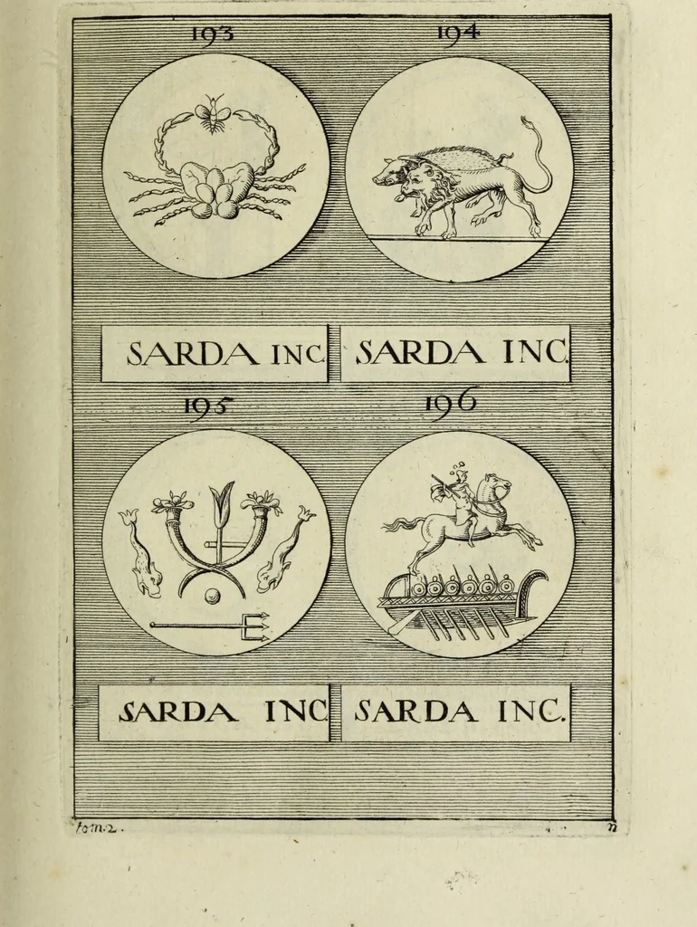 An illustration from Abrahami Gorlaei antverpiani Dactyliothecae, seu, Annulorum sigillarium quorum apud priscos tam Graecos quam Romanos usus, ex ferro, aere, argento & auro promptuarii pars prima[-secunda] : collectis aliunde & ineditis & editis annulorum figuris auctior, 1695, leaf 164