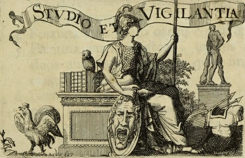 An illustration from Abrahami Gorlaei antverpiani Dactyliothecae, seu, Annulorum sigillarium quorum apud priscos tam Graecos quam Romanos usus, ex ferro, aere, argento & auro promptuarii pars prima[-secunda] : collectis aliunde & ineditis & editis annulorum figuris auctior, 1695, leaf 6