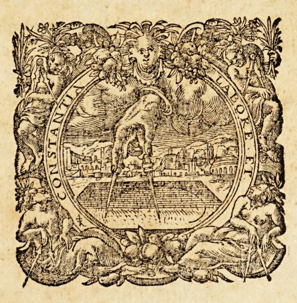 An illustration from Abrahami Ortelii Antverpiani Synonymia geographica, sive populorum, regionum, insularum ... appellationes & nomina. : Opus non tantùm geographis, sed etiam historiæ & poëseos studiosis vtile ac necessarium, 1578, leaf 5