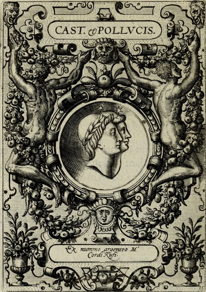 An illustration from Abrahami Ortelii, cosmographi et geographi regii, Deorum dearumque capita, ex antiquis numismatibus collecta, 1683, leaf 119