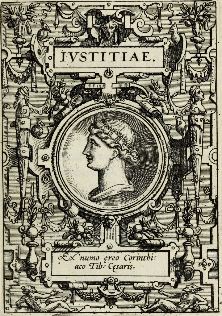 An illustration from Abrahami Ortelii, cosmographi et geographi regii, Deorum dearumque capita, ex antiquis numismatibus collecta, 1683, leaf 152