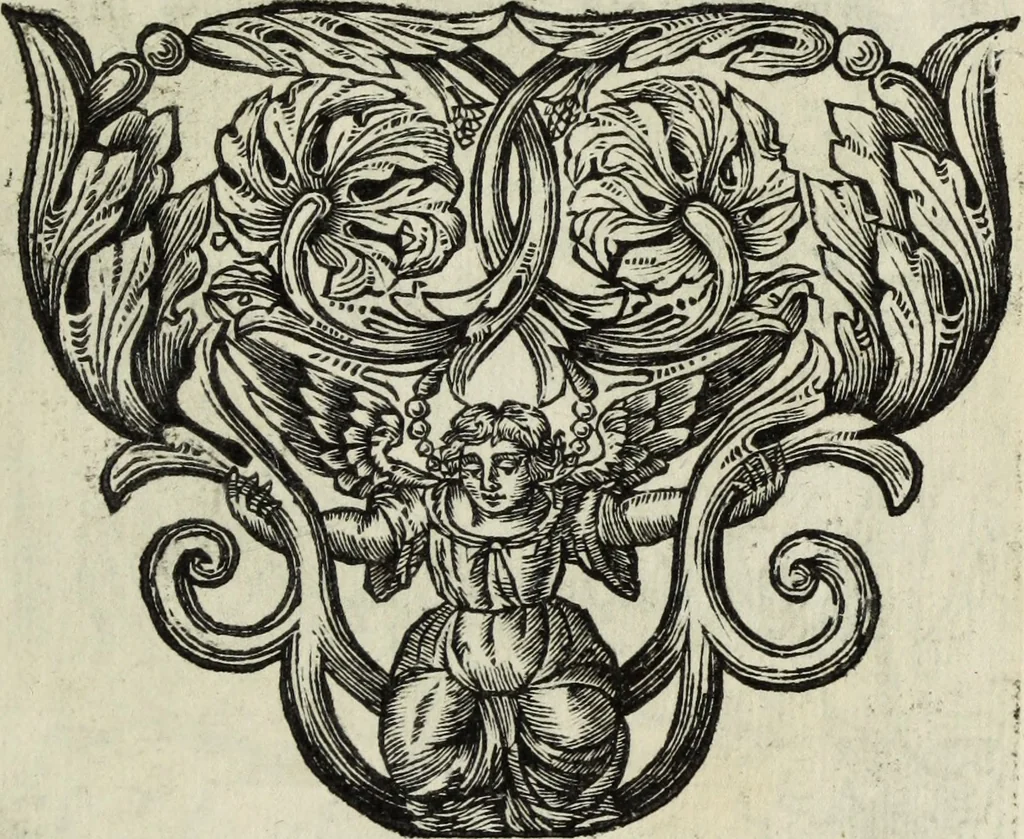 An illustration from Abrahami Ortelii, cosmographi et geographi regii, Deorum dearumque capita, ex antiquis numismatibus collecta, 1683, leaf 180