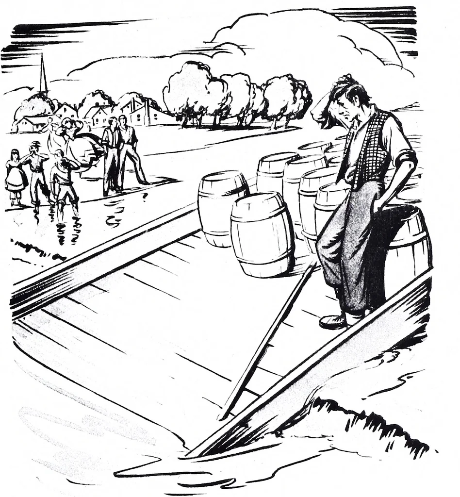 An illustration from Abraham Lincoln's vocations, 1849, leaf 14