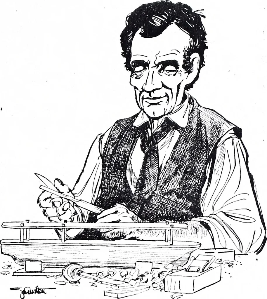 An illustration from Abraham Lincoln's vocations, 1849, leaf 50