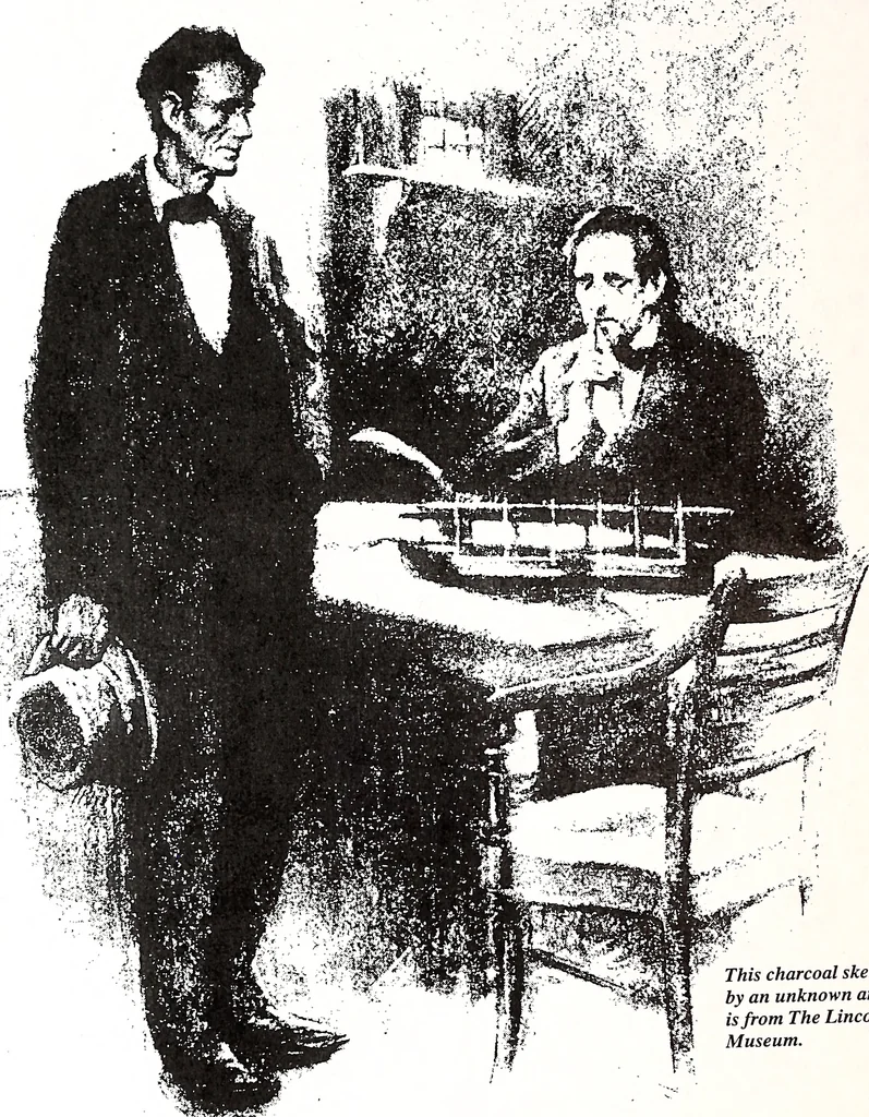 An illustration from Abraham Lincoln's vocations, 1849, leaf 57