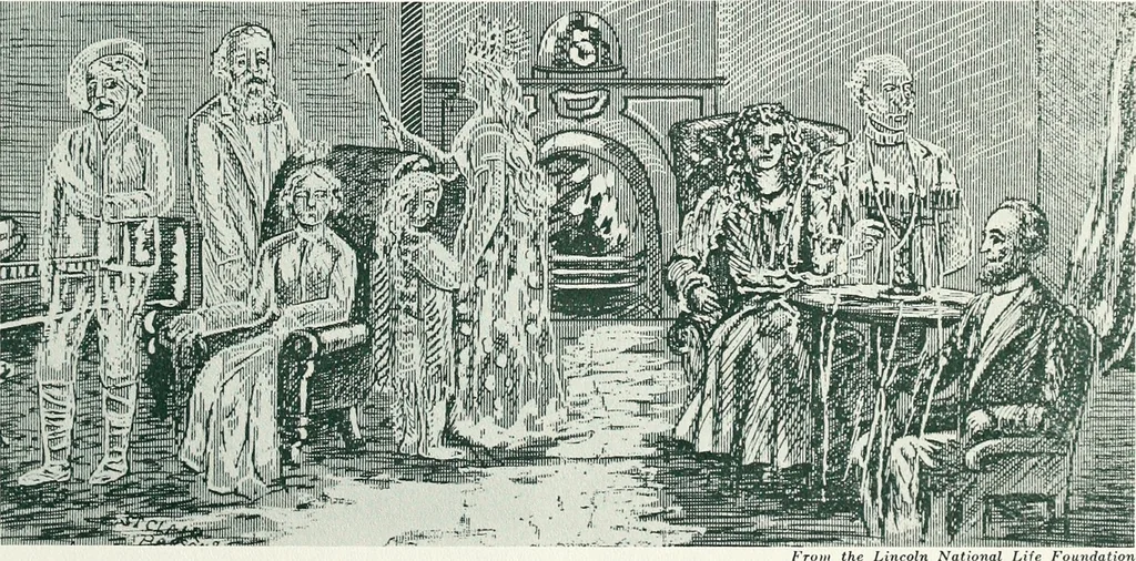 An illustration from Abraham Lincoln and religion. Abraham Lincoln, 1860, leaf 146