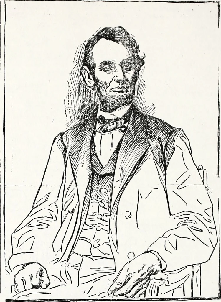 An illustration from Abraham Lincoln and religion, 1887, leaf 15