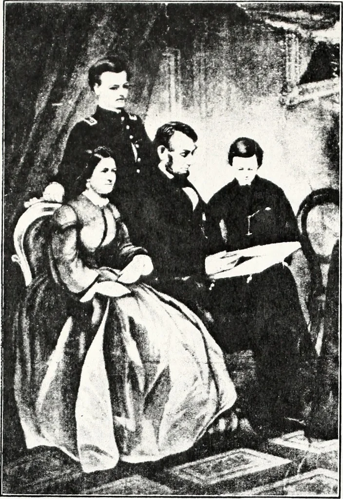 An illustration from Abraham Lincoln and religion, 1887, leaf 27