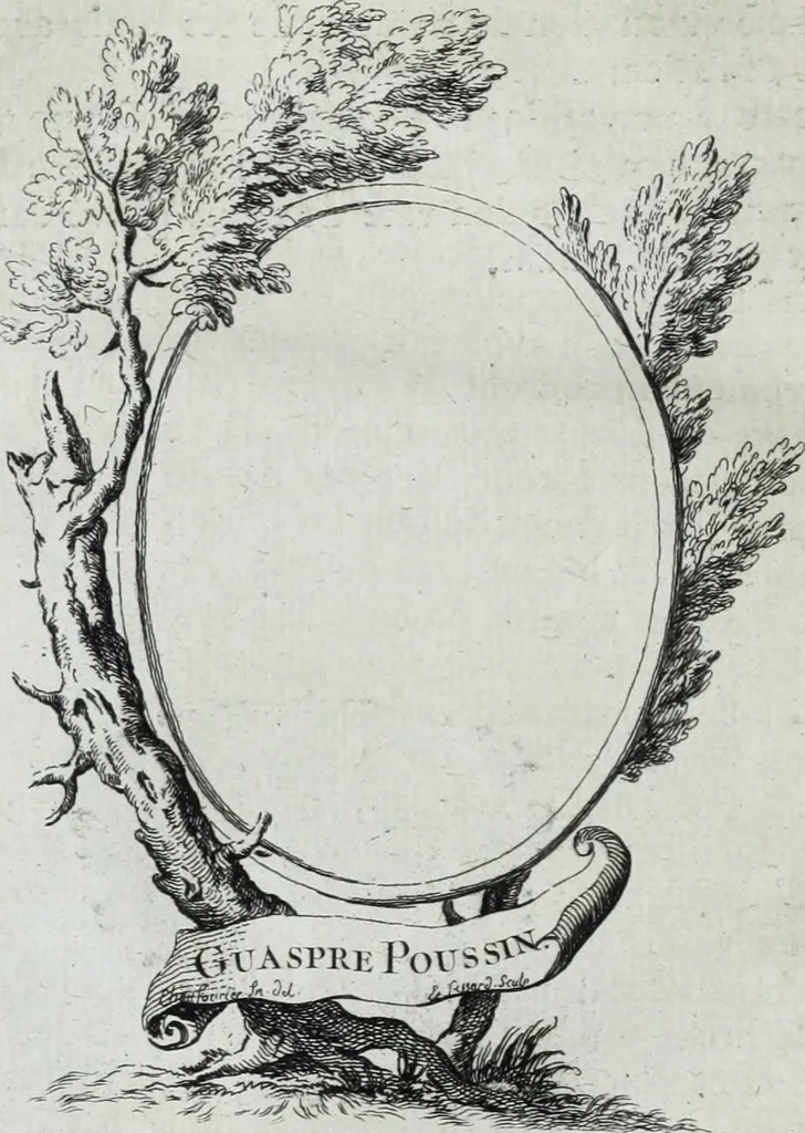 An illustration from Abregé de la vie des fameux peintres : avec leurs portraits gravés en taille-douce, les indications de leurs principaux ouvrages, quelques réflexions sur leurs caractéres, et la maniere de connoître les desseins des grands maîtres, 1745, leaf 101
