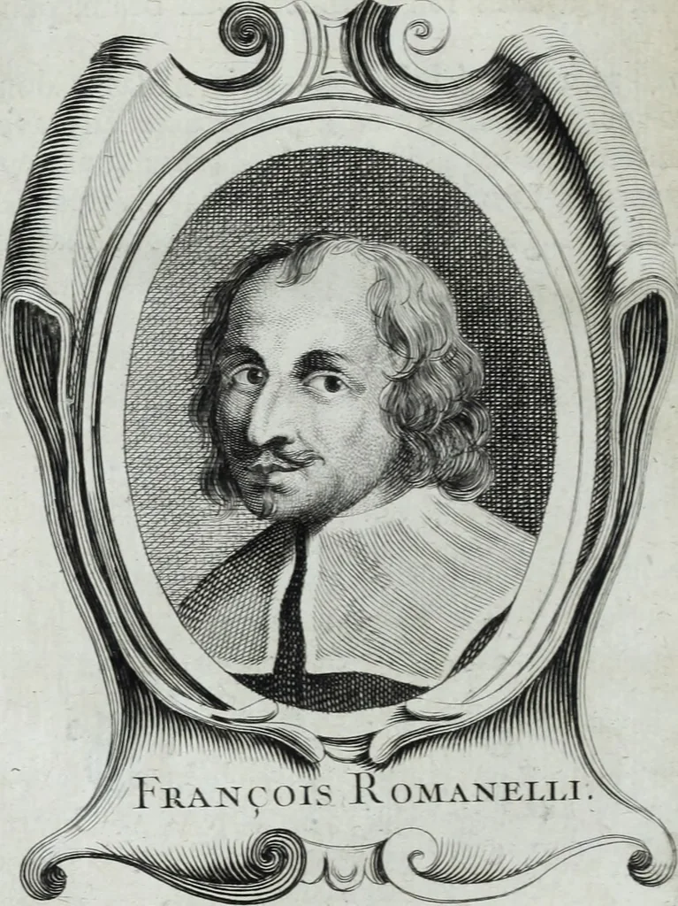 An illustration from Abregé de la vie des fameux peintres : avec leurs portraits gravés en taille-douce, les indications de leurs principaux ouvrages, quelques réflexions sur leurs caractéres, et la maniere de connoître les desseins des grands maîtres, 1745, leaf 105