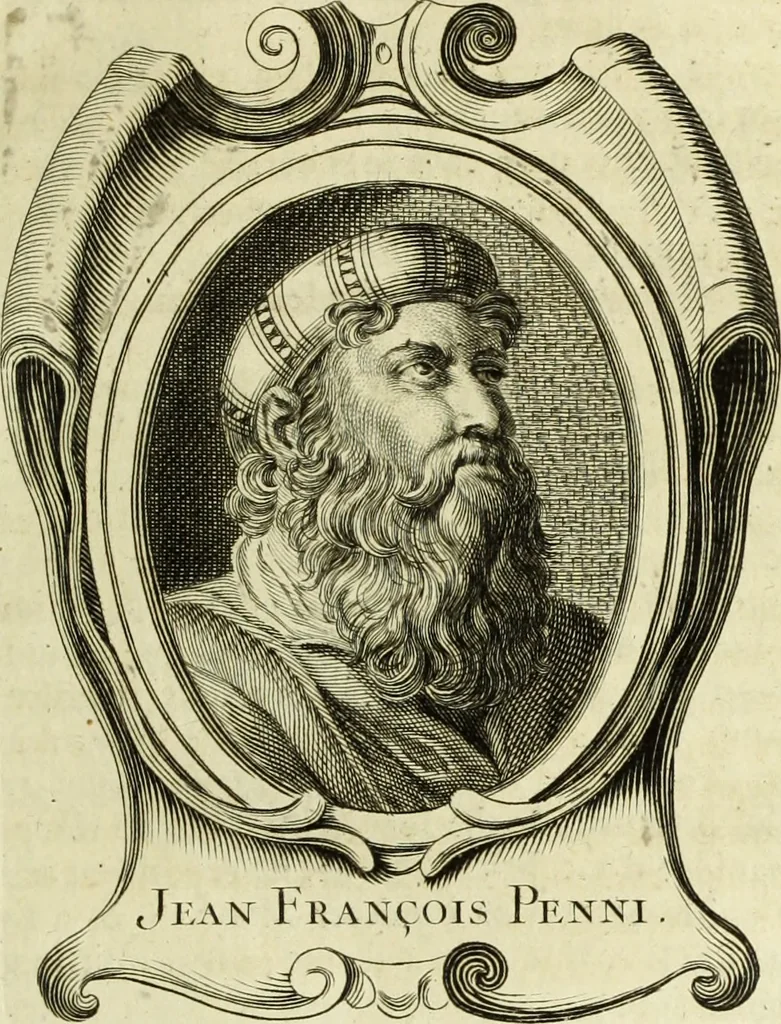 An illustration from Abregé de la vie des fameux peintres : avec leurs portraits gravés en taille-douce, les indications de leurs principaux ouvrages, quelques réflexions sur leurs caractéres, et la maniere de connoître les desseins des grands maîtres, 1745, leaf 150