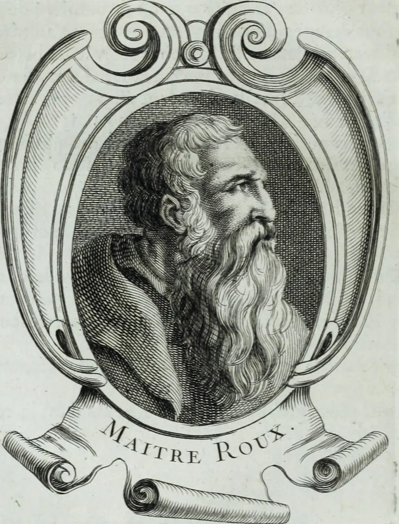 An illustration from Abregé de la vie des fameux peintres : avec leurs portraits gravés en taille-douce, les indications de leurs principaux ouvrages, quelques réflexions sur leurs caractéres, et la maniere de connoître les desseins des grands maîtres, 1745, leaf 153