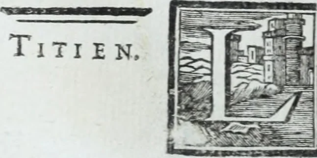 An illustration from Abregé de la vie des fameux peintres : avec leurs portraits gravés en taille-douce, les indications de leurs principaux ouvrages, quelques réflexions sur leurs caractéres, et la maniere de connoître les desseins des grands maîtres, 1745, leaf 195
