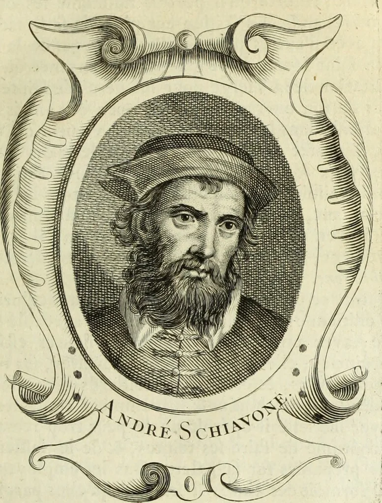 An illustration from Abregé de la vie des fameux peintres : avec leurs portraits gravés en taille-douce, les indications de leurs principaux ouvrages, quelques réflexions sur leurs caractéres, et la maniere de connoître les desseins des grands maîtres, 1745, leaf 230