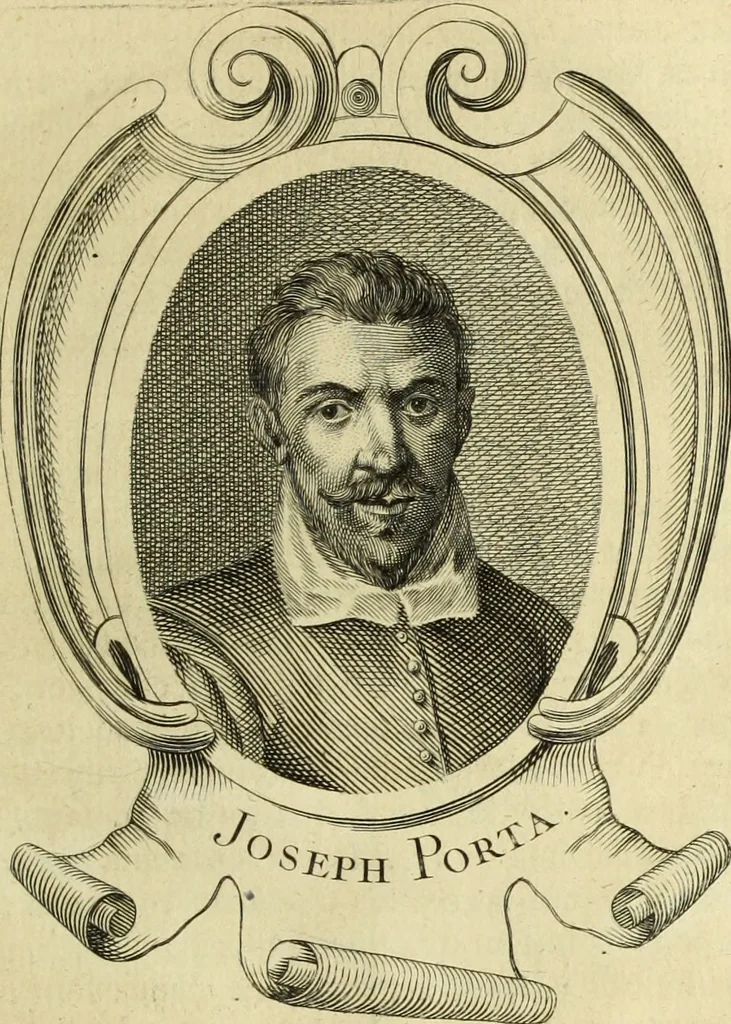 An illustration from Abregé de la vie des fameux peintres : avec leurs portraits gravés en taille-douce, les indications de leurs principaux ouvrages, quelques réflexions sur leurs caractéres, et la maniere de connoître les desseins des grands maîtres, 1745, leaf 244