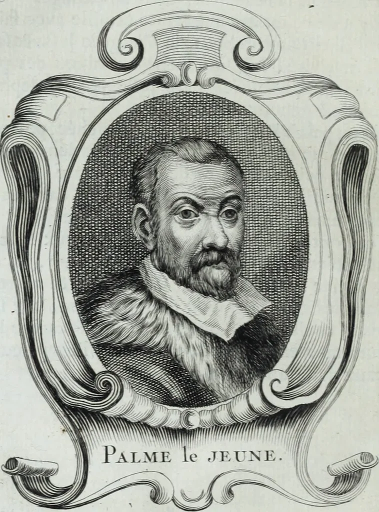 An illustration from Abregé de la vie des fameux peintres : avec leurs portraits gravés en taille-douce, les indications de leurs principaux ouvrages, quelques réflexions sur leurs caractéres, et la maniere de connoître les desseins des grands maîtres, 1745, leaf 251