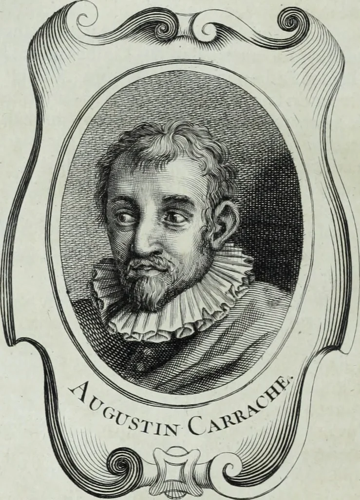 An illustration from Abregé de la vie des fameux peintres : avec leurs portraits gravés en taille-douce, les indications de leurs principaux ouvrages, quelques réflexions sur leurs caractéres, et la maniere de connoître les desseins des grands maîtres, 1745, leaf 297