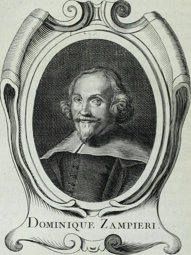 An illustration from Abregé de la vie des fameux peintres : avec leurs portraits gravés en taille-douce, les indications de leurs principaux ouvrages, quelques réflexions sur leurs caractéres, et la maniere de connoître les desseins des grands maîtres, 1745, leaf 333