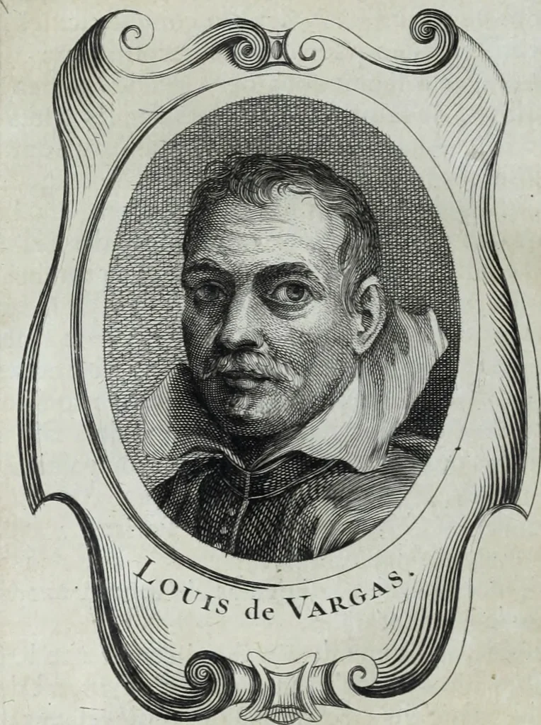 An illustration from Abregé de la vie des fameux peintres : avec leurs portraits gravés en taille-douce, les indications de leurs principaux ouvrages, quelques réflexions sur leurs caractéres, et la maniere de connoître les desseins des grands maîtres, 1745, leaf 379