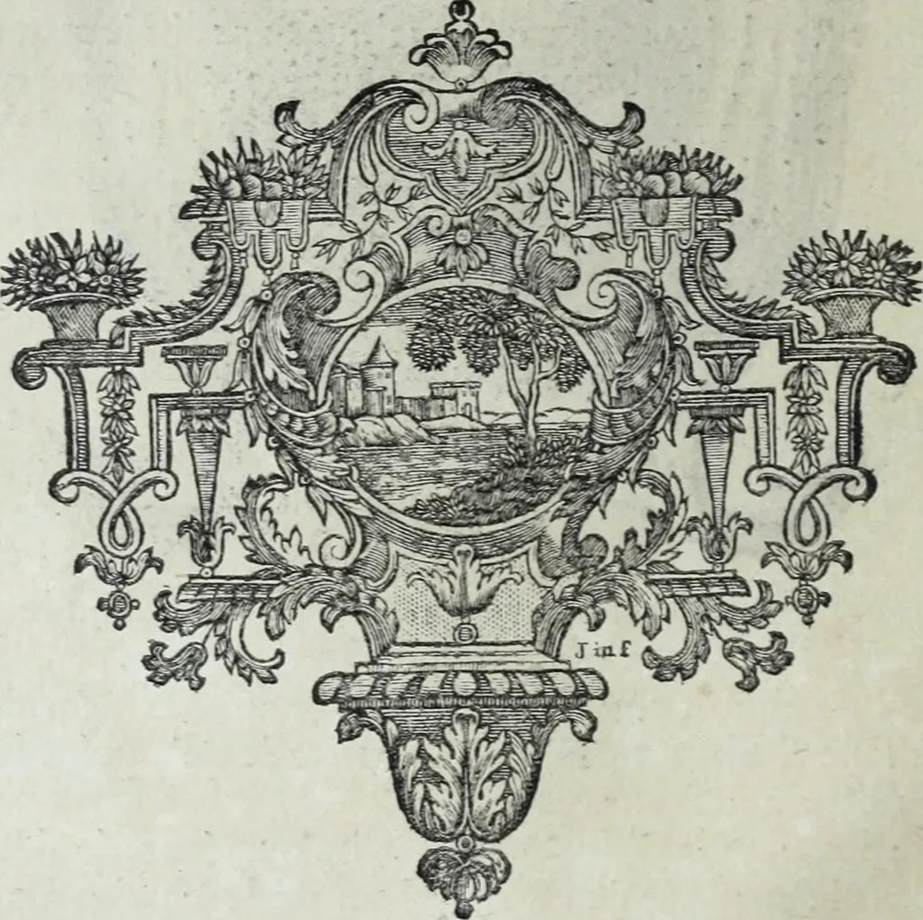 An illustration from Abregé de la vie des fameux peintres : avec leurs portraits gravés en taille-douce, les indications de leurs principaux ouvrages, quelques réflexions sur leurs caractéres, et la maniere de connoître les desseins des grands maîtres, 1745, leaf 393