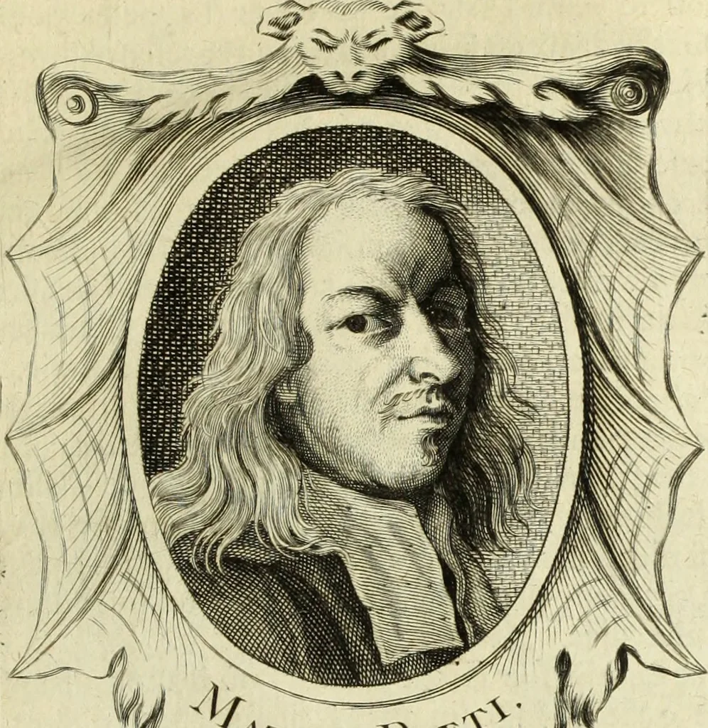 An illustration from Abregé de la vie des fameux peintres : avec leurs portraits gravés en taille-douce, les indications de leurs principaux ouvrages, quelques réflexions sur leurs caractéres, et la maniere de connoître les desseins des grands maîtres, 1745, leaf 404