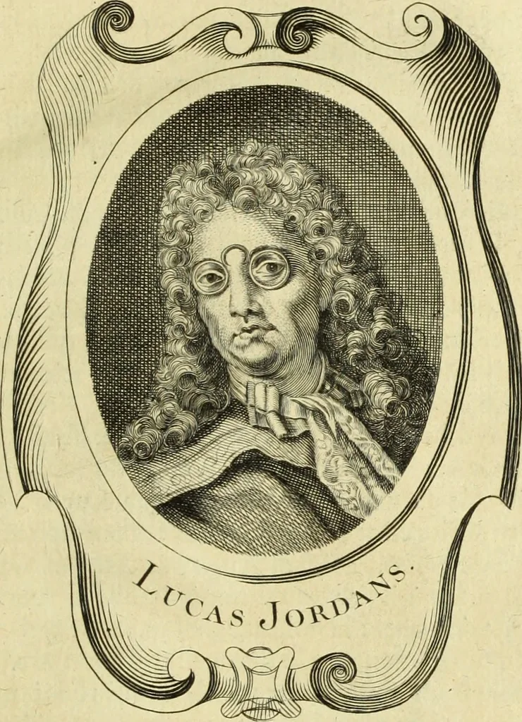 An illustration from Abregé de la vie des fameux peintres : avec leurs portraits gravés en taille-douce, les indications de leurs principaux ouvrages, quelques réflexions sur leurs caractéres, et la maniere de connoître les desseins des grands maîtres, 1745, leaf 414