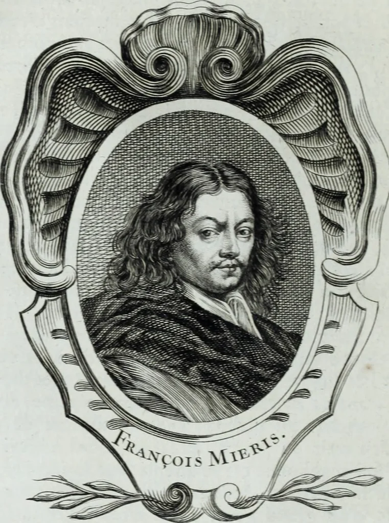 An illustration from Abregé de la vie des fameux peintres : avec leurs portraits gravés en taille-douce, les indications de leurs principaux ouvrages, quelques réflexions sur leurs caractéres, et la maniere de connoître les desseins des grands maîtres, 1745, leaf 113